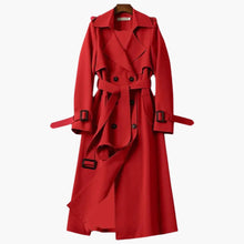 Langer Trenchcoat für Damen – Rot