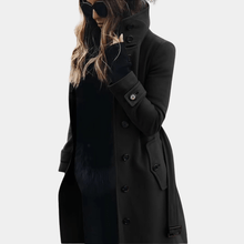 Langer Taillierter Trenchcoat - Alicia – Schwarz