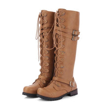 Lässige Schnürstiefel mit Markanten Schnallen – Gelb