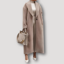 Umaiza | Teddybär Sherpa Plüsch Lang Oversized Winter Mantel – Khaki