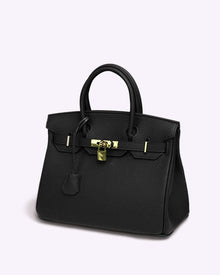 Große Damen-Lederhandtasche | Luxus trifft auf Funktionalität – Schwarz
