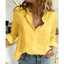 Laja | hochwertige, leichte canvas-bluse – Gelb