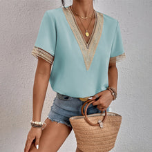 TANJA | Elegantes damen t-shirt – Hellblau