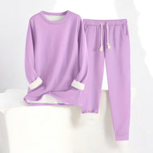 Loungewear-Set | Weite Hose & Langarm-Top | Eleganter Komfort – Hellviolett
