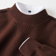 Kelvis - Strukturierter Jacquard-Rollkragenpullover – Braun