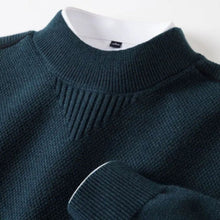 Kelvis - Strukturierter Jacquard-Rollkragenpullover – Tiefes Aqua-Grün