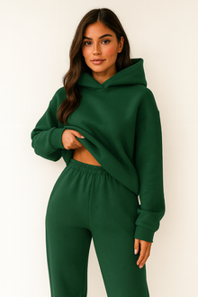 Loungewear-Set Mit Kapuze - Alexia – Dunkelgrün