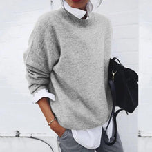 Isabella | Damen Lässiger Locker geschnittener Pullover – Grau