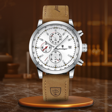van Baerle® - Trendiges Luxus-Herrenarmbanduhr – Silber Weiß