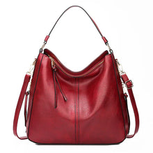 Elegante Damen-Ledertasche in großzügiger Größe für jeden Anlass – Rot