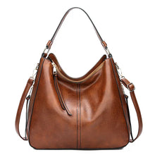 Elegante Damen-Ledertasche in großzügiger Größe für jeden Anlass – Braun