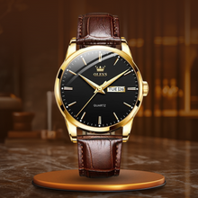 van Baerle® - Luxuriöse Business-Leder-Uhr – Schwarz