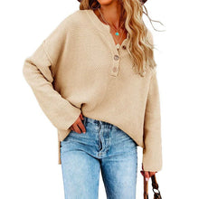 Strukturierter Pullover mit Knopfleiste | Lässige Passform | Bequemer Stil – Off-weiß