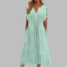 Mia - Elegantes Sommer Boho Midikleid – Grün