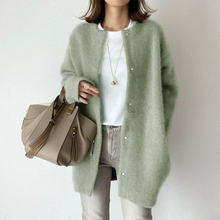 Miline - Lässige Strickjacke mit langen Ärmeln – Grün