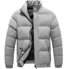 Warme Designer Winterjacke für Herren – Grau