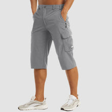 Schnelltrocknende Herren Cargo Shorts – Hellgrau