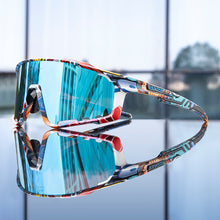 Aerovex - Verspiegelte Rundum Geschlossene Fahrrad Sonnenbrille – Graffiti-Welle