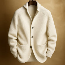 Quentin - Rippstrick-Cardigan – Weiß