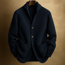 Quentin - Rippstrick-Cardigan – Dunkelblau