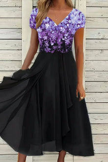 Maxi-Abendkleid - Lilith – Blau-Schwarz