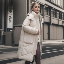 Aloisia - Lange, warme Fleecejacke – Beige