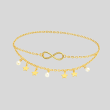 Mehrlagige Fußkette - Tamina – Gold