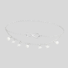 Mehrlagige Fußkette - Tamina – Silber