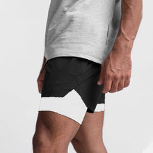 Mauro | Bequeme Trainingsshorts – Schwarz-Weiß