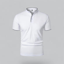 William | Ohne Kragen Taillierter Schnitt Poloshirt – Weiß