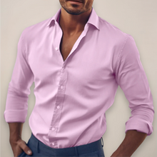 Percival | Langarm Knopfleiste Langarmhemd – Rosa