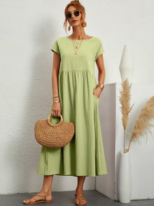 Camell | Kleid mit Rundhalsausschnitt – Minze