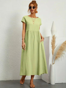 HEIKE™ – FLIESSENDES MIDIKLEID VON ZEITLOSER ELEGANZ – Mintgrün