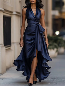 Nocturna - Klassisches Eleganzkleid – Marineblau