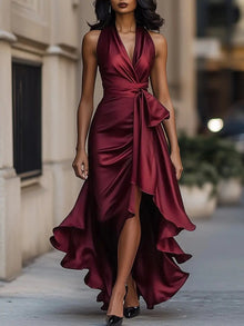 Nocturna - Klassisches Eleganzkleid – Burgunder