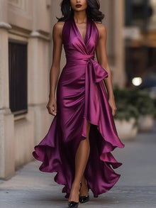 Nocturna - Klassisches Eleganzkleid – Fuchsia