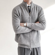 Moderne Strickjacke mit Elegantem Reißverschluss – Grau