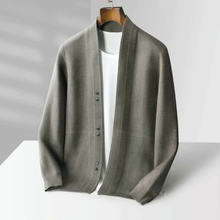 Moderne Strickjacke mit offener Vorderseite – Grau