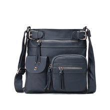 Multifunktionale Damen Tasche – Wasserfeste Schultertasche mit vielen Fächern – Blau