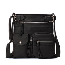 Multifunktionale Damen Tasche – Wasserfeste Schultertasche mit vielen Fächern – Schwarz