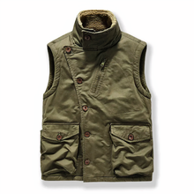 NICHOLAS - Fleece Linde Militärweste – Armeegrün