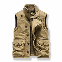 NICHOLAS - Fleece Linde Militärweste – Beige