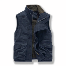 NICHOLAS - Fleece Linde Militärweste – Marineblau