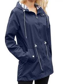 Wasserdichte Winterjacke mit Kapuze für Damen - Wärmend und Winddicht – Marineblau