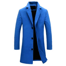 Herren Wintermantel - Eleganter Wollmantel mit warmer Fütterung für Business & Freizeit – Blau
