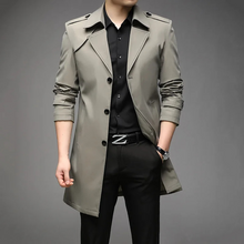 Eleganter Herren Trenchcoat – Klassischer Mantel mit Schulterdetails – Beige