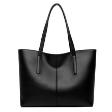 Elegante große Handtasche für Damen aus hochwertigem PU-Leder – schwarz