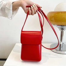 Stylische Crossbody-Tasche aus hochwertigem PU-Leder – Rot