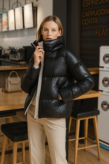 Julia - Moderne und bequeme Winterjacke – Schwarz