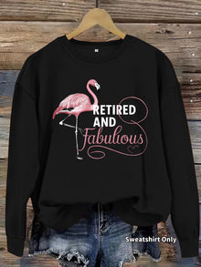 Damen Sweatshirt mit einzigartigem Flamingo-Motiv und inspirierendem Aufdruck – Schwarz